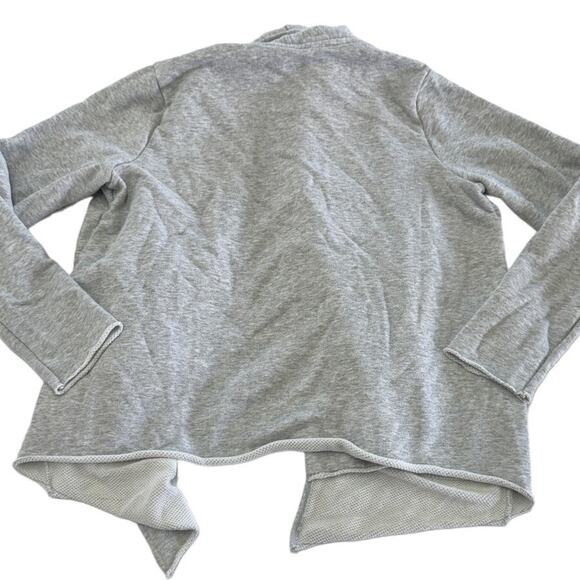 Athleta‎ Cardigan Womens Small Grey Heathered Nirvana Wear Two Ways Sweater - Picture 3 of 10